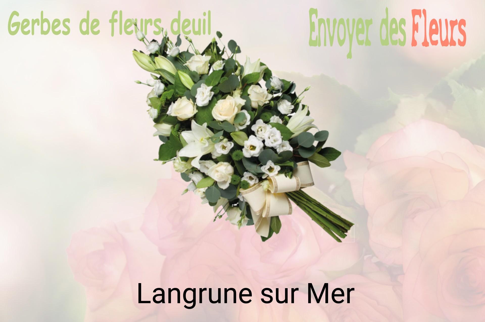 Gerbe de fleurs de deuil livrée à Langrune-sur-Mer